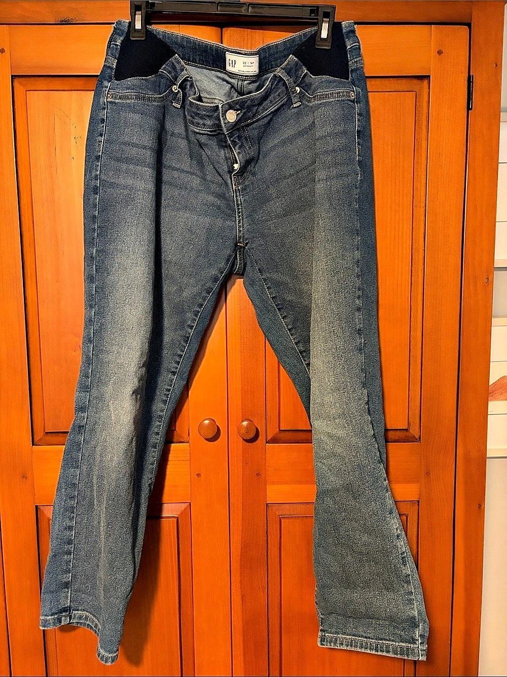 GAP Maternity Straight Leg Jeans Blue Waist 32